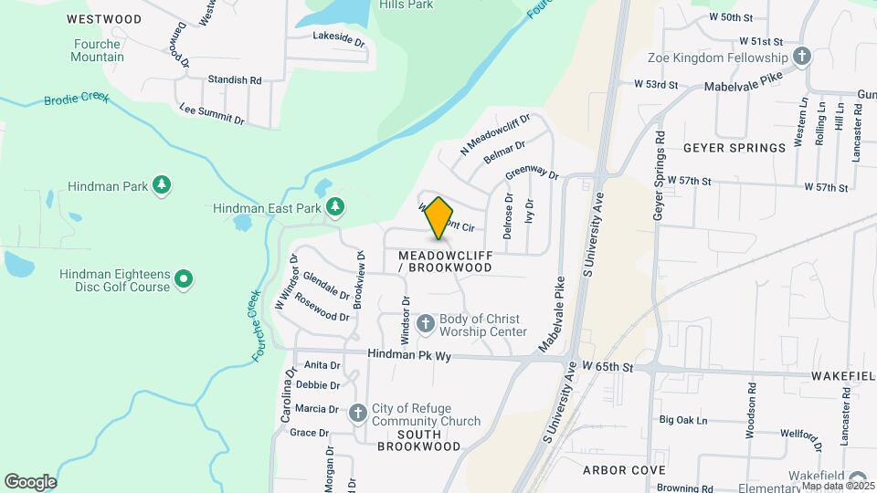 74 S Meadowcliff Dr Map and Location Details