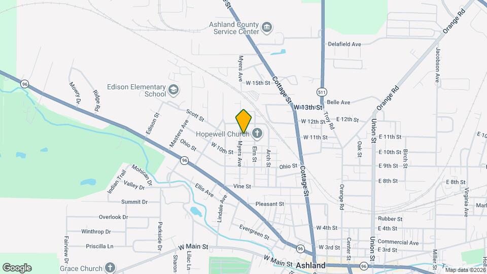 1033 Myers Ave Map and Location Details