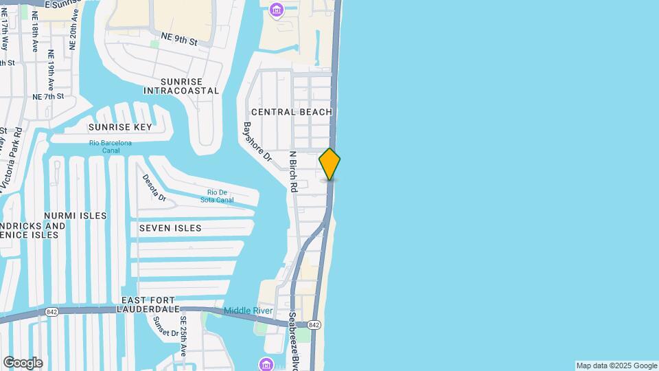 345 N Fort Lauderdale Beach Blvd Map and Location Details