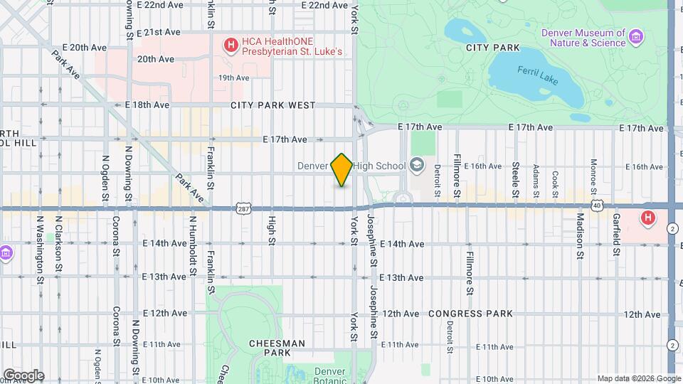 1542 Gaylord St, Unit 101 Map and Location Details
