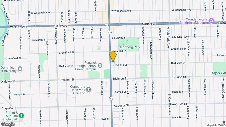 1301 N Harlem Ave Map and Location Details