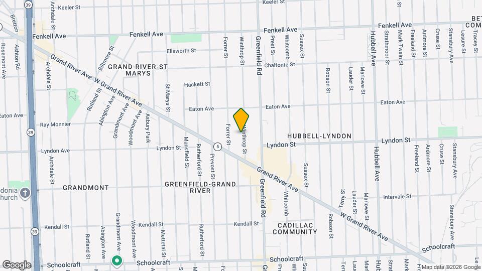 14615 Winthrop St Map and Location Details