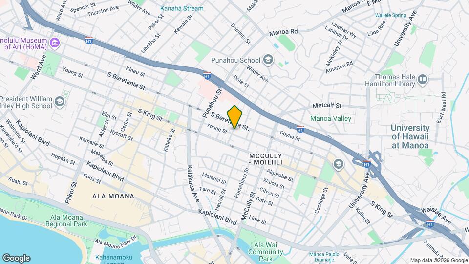 1742 Young St Map and Location Details