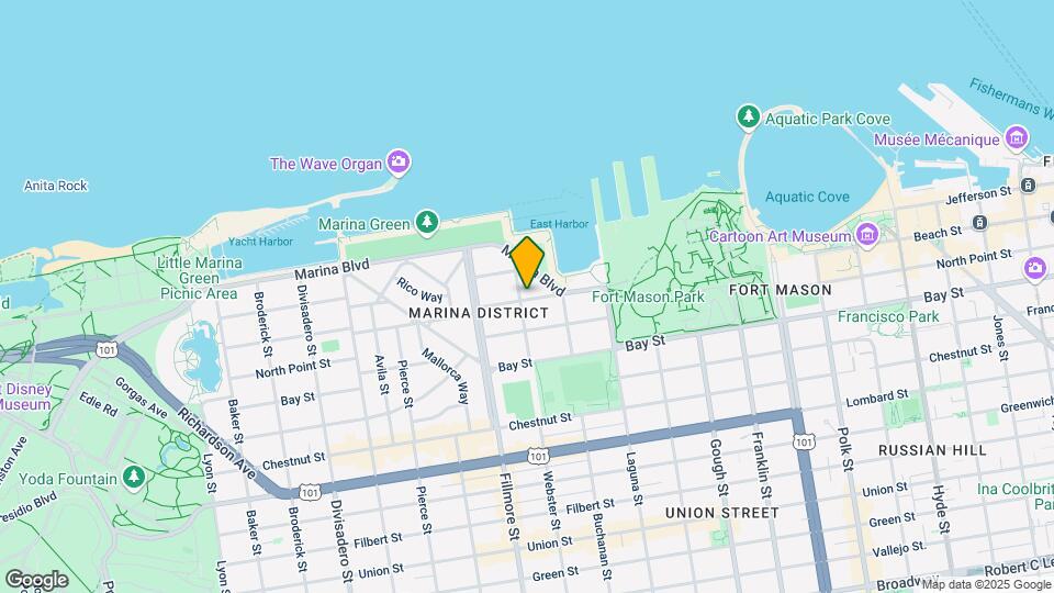 1580 Beach St Map and Location Details