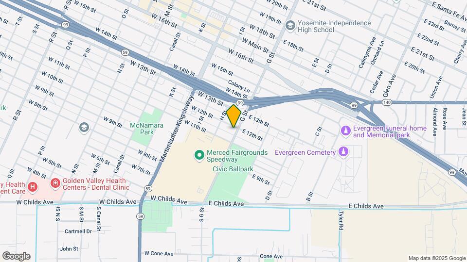 1125-1133 G St Mapa y Detalles de la Ubicación