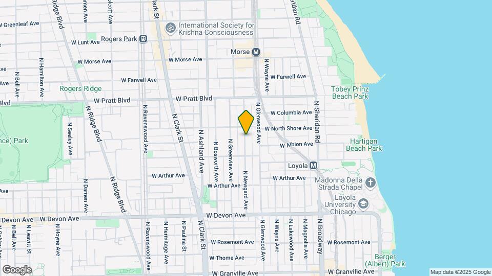 6639 N Newgard Ave-Unit -2E Map and Location Details