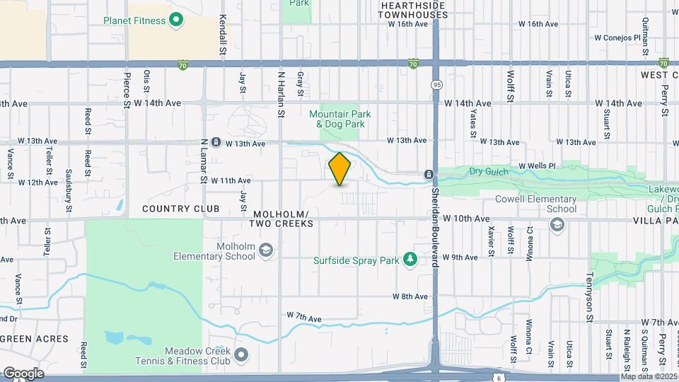 5695 W 11th Pl Map and Location Details