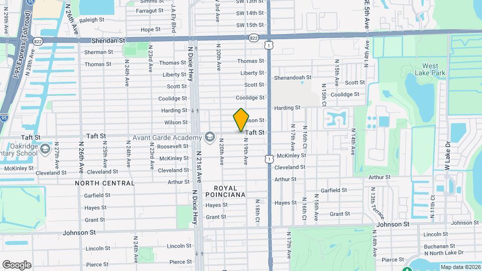 1912 Taft St Mapa y Detalles de la Ubicación