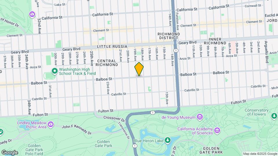 1741 Balboa St Map and Location Details