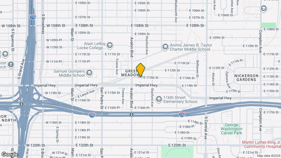 632 E 113th St Map and Location Details