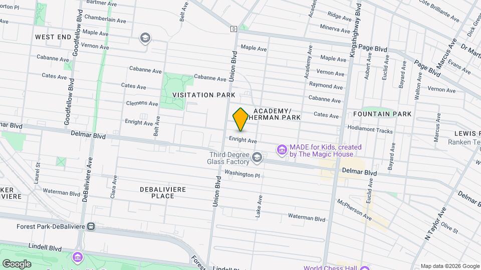 5237 Enright Ave Mapa y Detalles de la Ubicación