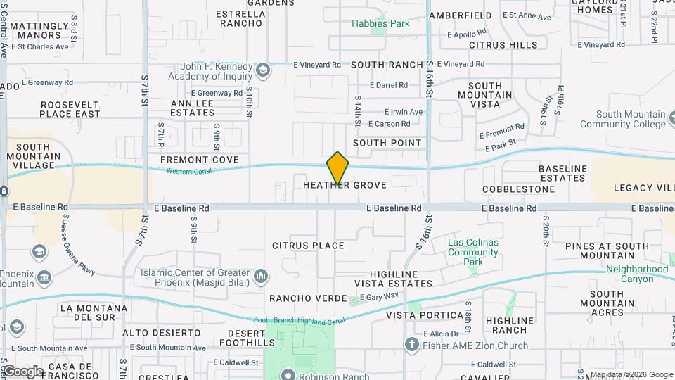 7509 S 13th Pl Map and Location Details