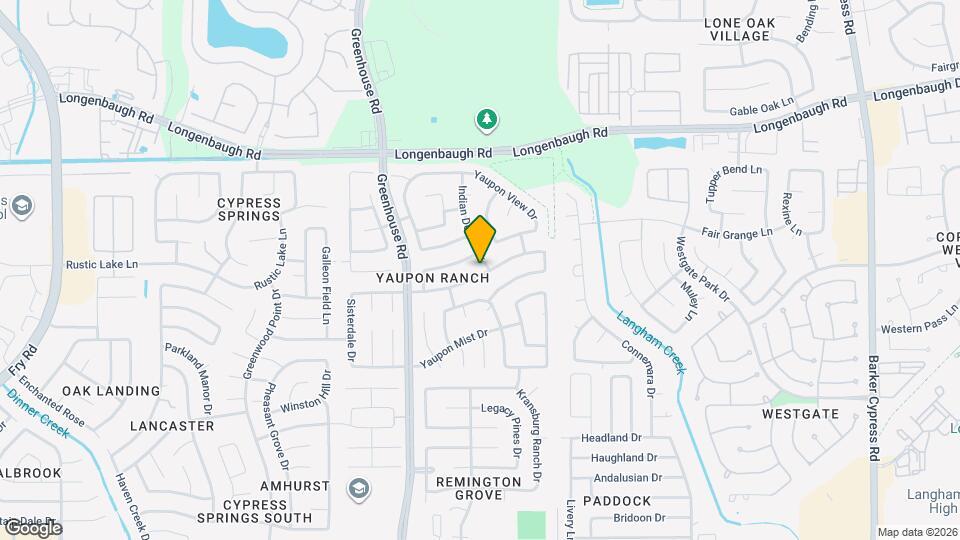 19130 Yaupon Ranch Dr Map and Location Details