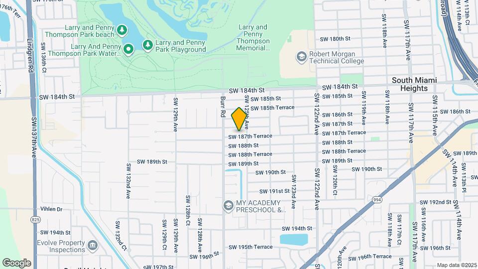 12525 SW 187th Terrace Map and Location Details