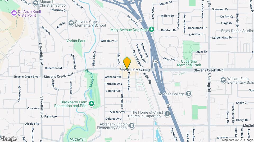 21730 Stevens Creek Blvd Map and Location Details