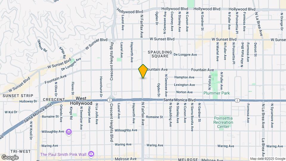 1240 N Fairfax Ave Map and Location Details