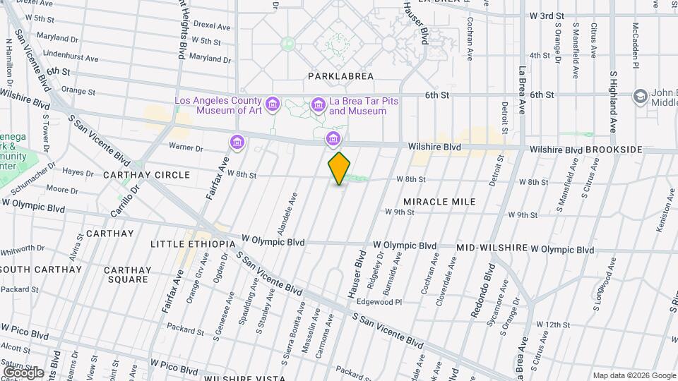 823 S Sierra Bonita Ave Map and Location Details