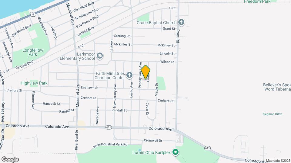 1314 Cedar Dr Map and Location Details