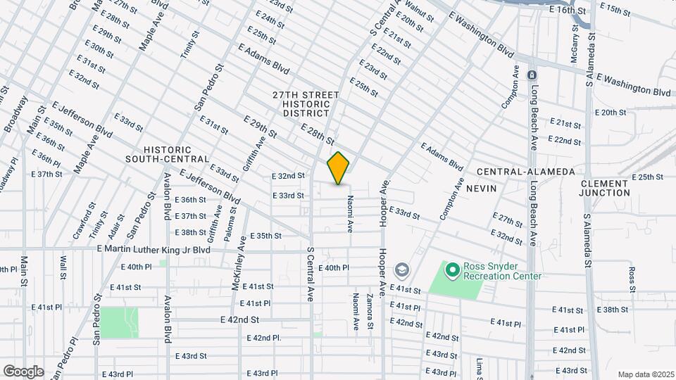 1164 E 32nd St Map and Location Details