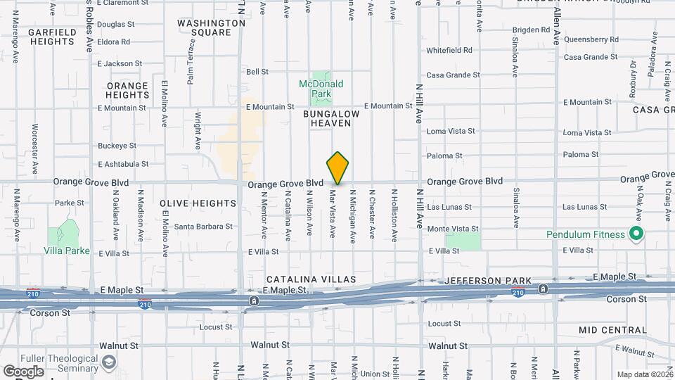 1156 E Orange Grove Blvd, Unit 1156 Map and Location Details