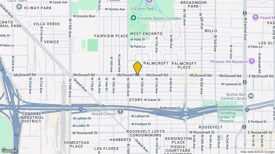 1313 W McDowell Rd Map and Location Details