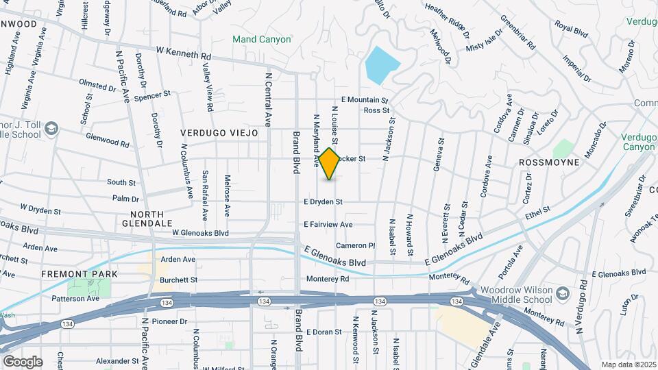 1121 N Louise St Mapa y Detalles de la Ubicación