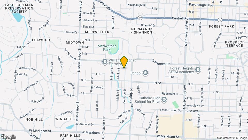 1014 N Coolidge St Map and Location Details