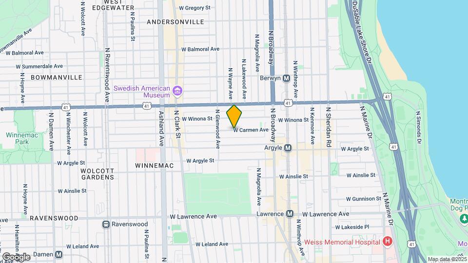 1335 W Carmen Ave, Unit 1B Map and Location Details