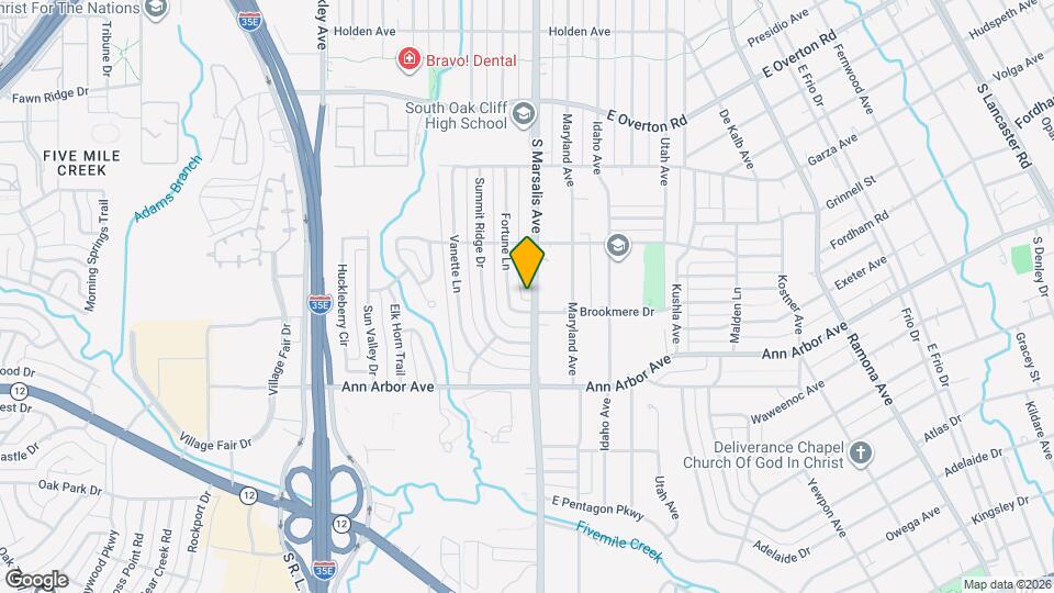 4117 S Marsalis Ave Map and Location Details