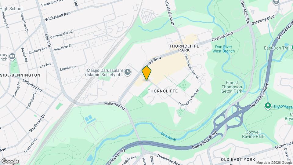 11 Thorncliffe Park Dr Map and Location Details