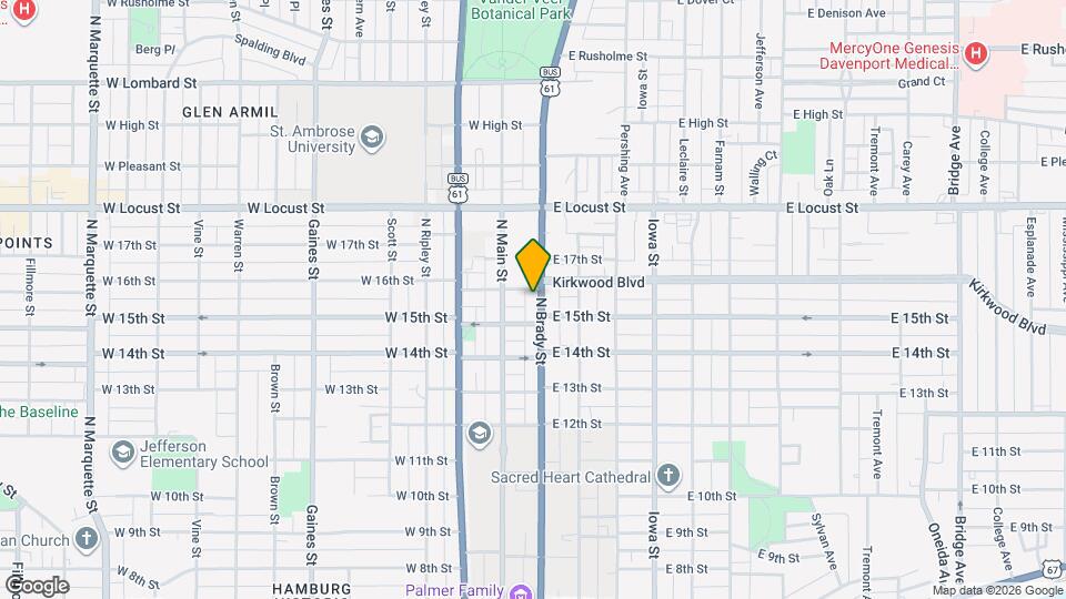 1522 Brady St, Unit 1 Mapa y Detalles de la Ubicación