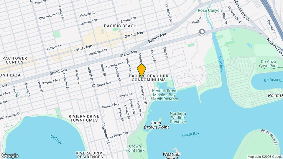 1956 Pacific Beach Dr Map and Location Details