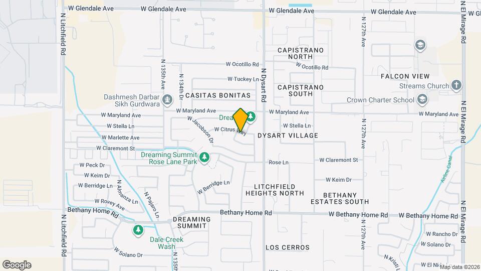 13133 W Citrus Way Mapa y Detalles de la Ubicación