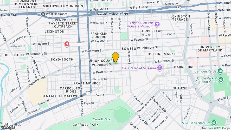 1433 W Lombard St Map and Location Details