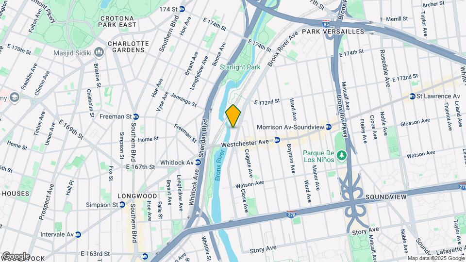 1225 Bronx River Ave Map and Location Details