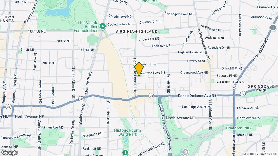 785 Ponce De Leon Pl NE Map and Location Details