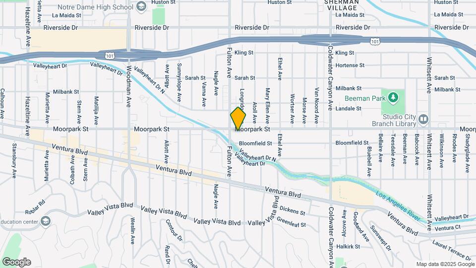 13260 Moorpark St Map and Location Details