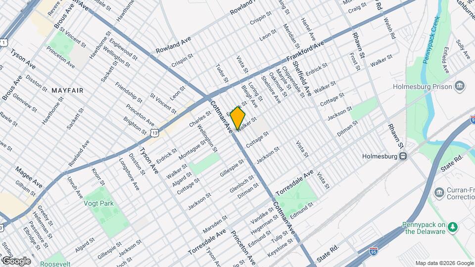 4301 Cottman Ave Map and Location Details