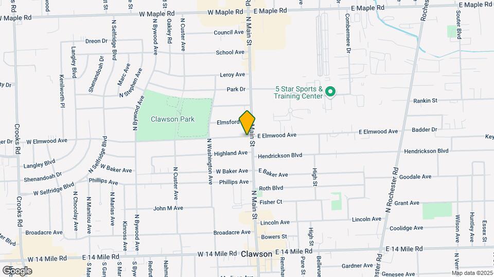 25 E Elmwood Ave Map and Location Details