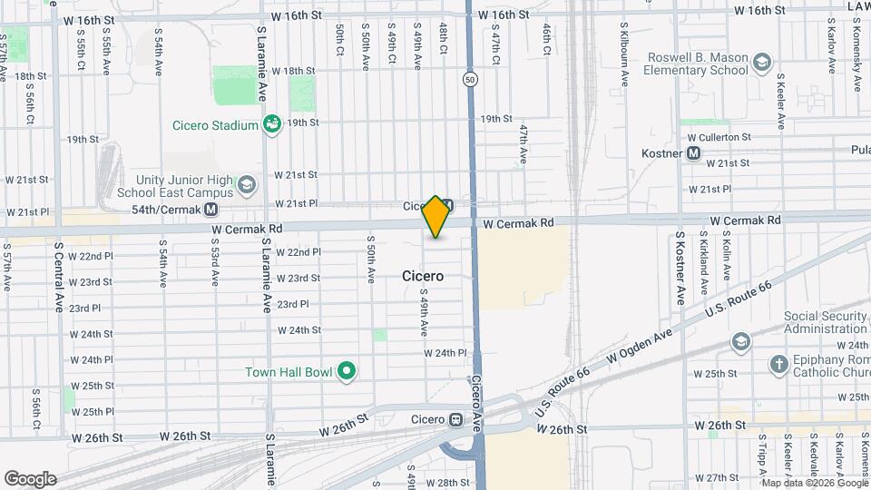 4840 W 22nd Pl, Unit 2 Mapa y Detalles de la Ubicación
