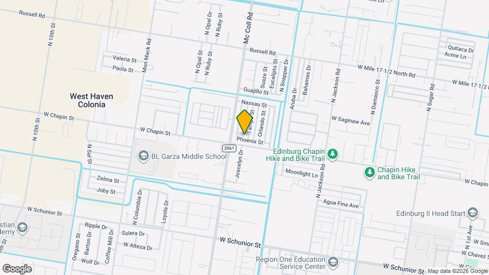 1403 Tampa St Map and Location Details