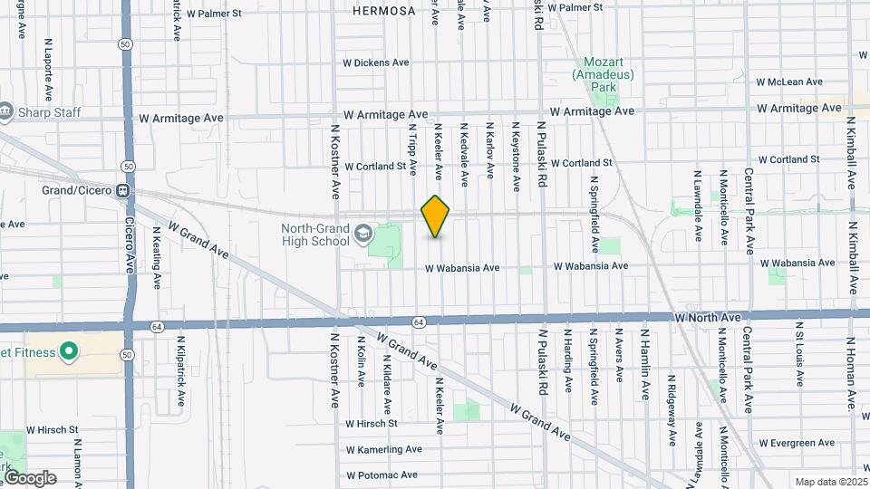 1724 N Keeler Ave Map and Location Details