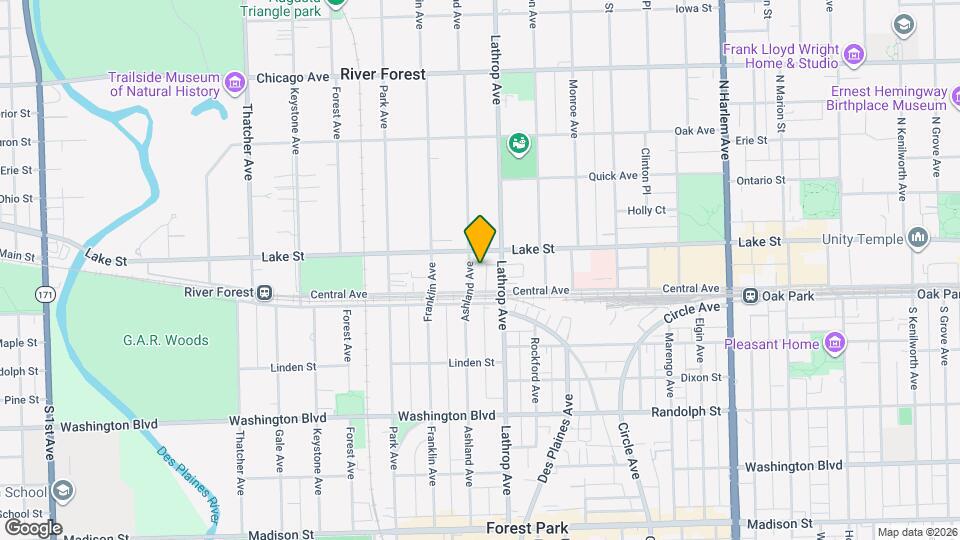 419 Ashland Ave Mapa y Detalles de la Ubicación