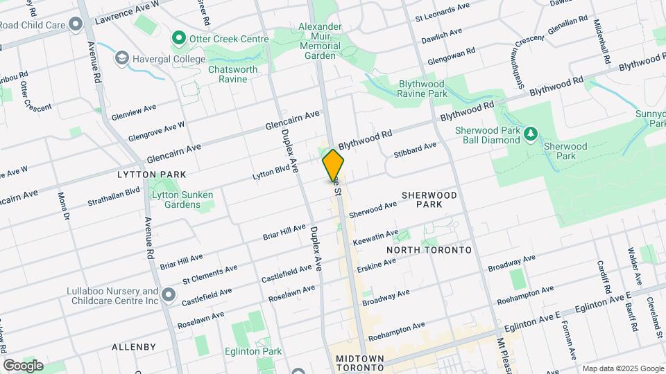 2602 Yonge St Map and Location Details