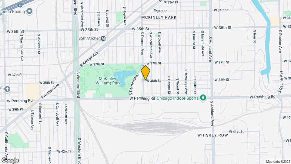 3801 S Damen Ave Map and Location Details