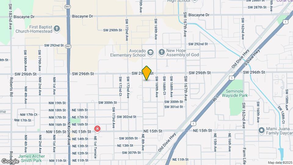 16980 SW 297th St Map and Location Details