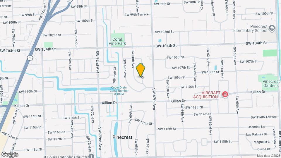 10860 SW 67th Ct Map and Location Details