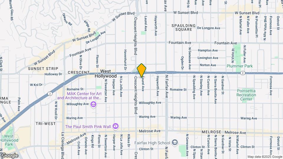 1037 N Laurel Ave, Unit 11B Mapa y Detalles de la Ubicación