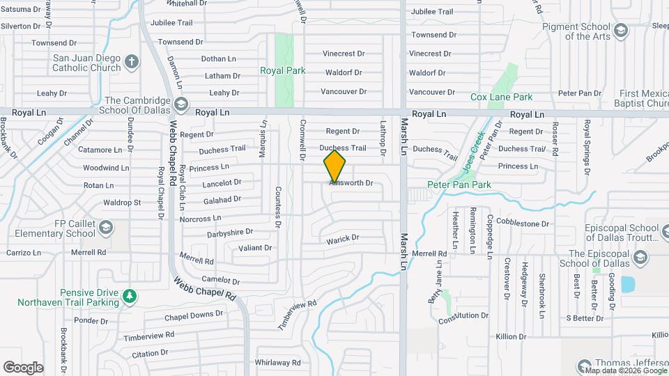 3550 Ainsworth Dr Map and Location Details