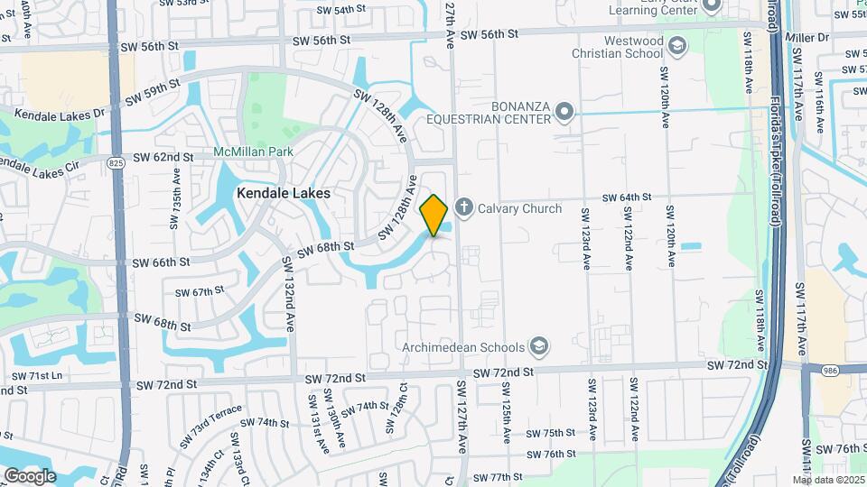 12736 SW 66th Terrace Dr Map and Location Details